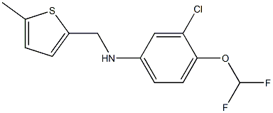 3-chloro-4-(difluoromethoxy)-N-[(5-methylthiophen-2-yl)methyl]aniline Struktur