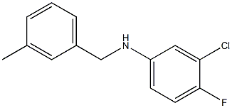 3-chloro-4-fluoro-N-[(3-methylphenyl)methyl]aniline Struktur