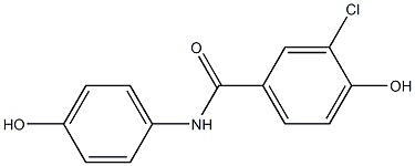 3-chloro-4-hydroxy-N-(4-hydroxyphenyl)benzamide Struktur