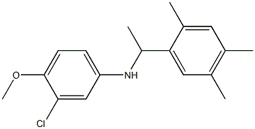 3-chloro-4-methoxy-N-[1-(2,4,5-trimethylphenyl)ethyl]aniline Struktur