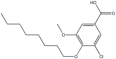 3-chloro-5-methoxy-4-(octyloxy)benzoic acid Struktur