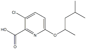 3-chloro-6-[(4-methylpentan-2-yl)oxy]pyridine-2-carboxylic acid Struktur