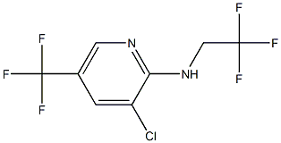 3-chloro-N-(2,2,2-trifluoroethyl)-5-(trifluoromethyl)pyridin-2-amine Struktur