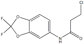 3-chloro-N-(2,2-difluoro-2H-1,3-benzodioxol-5-yl)propanamide Struktur