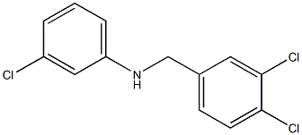 3-chloro-N-[(3,4-dichlorophenyl)methyl]aniline Struktur