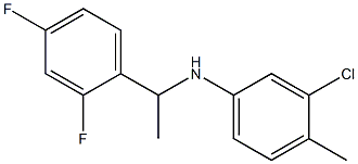 3-chloro-N-[1-(2,4-difluorophenyl)ethyl]-4-methylaniline Struktur