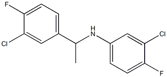 3-chloro-N-[1-(3-chloro-4-fluorophenyl)ethyl]-4-fluoroaniline Struktur