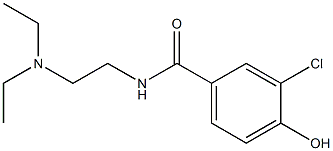 3-chloro-N-[2-(diethylamino)ethyl]-4-hydroxybenzamide Struktur