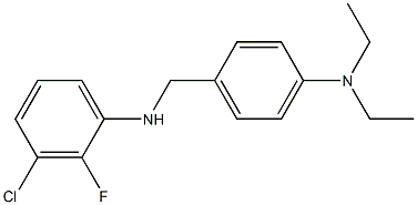 3-chloro-N-{[4-(diethylamino)phenyl]methyl}-2-fluoroaniline Struktur