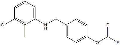 3-chloro-N-{[4-(difluoromethoxy)phenyl]methyl}-2-methylaniline Struktur