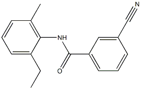 3-cyano-N-(2-ethyl-6-methylphenyl)benzamide Struktur