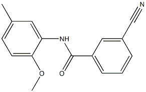 3-cyano-N-(2-methoxy-5-methylphenyl)benzamide Struktur