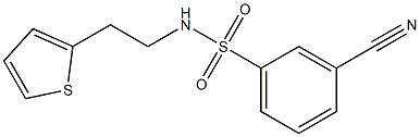 3-cyano-N-(2-thien-2-ylethyl)benzenesulfonamide Struktur