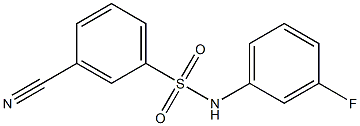 3-cyano-N-(3-fluorophenyl)benzenesulfonamide Struktur