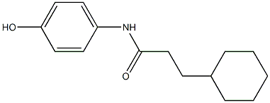 3-cyclohexyl-N-(4-hydroxyphenyl)propanamide Struktur