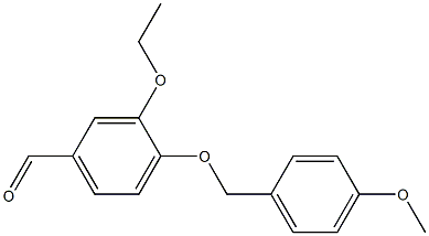 3-ethoxy-4-[(4-methoxyphenyl)methoxy]benzaldehyde Struktur