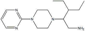 3-ethyl-2-[4-(pyrimidin-2-yl)piperazin-1-yl]pentan-1-amine Struktur