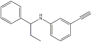 3-ethynyl-N-(1-phenylpropyl)aniline Struktur