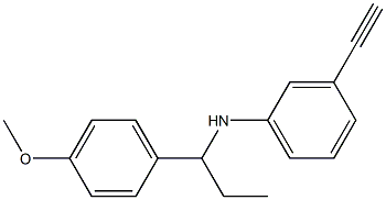 3-ethynyl-N-[1-(4-methoxyphenyl)propyl]aniline Struktur