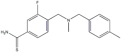 3-fluoro-4-({methyl[(4-methylphenyl)methyl]amino}methyl)benzene-1-carbothioamide Struktur