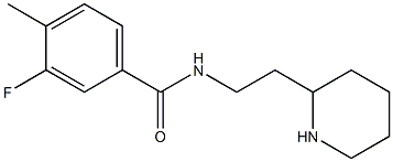 3-fluoro-4-methyl-N-(2-piperidin-2-ylethyl)benzamide Struktur