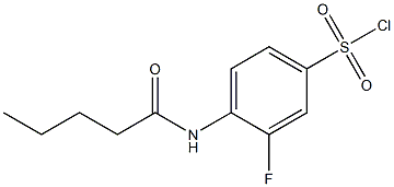 3-fluoro-4-pentanamidobenzene-1-sulfonyl chloride Struktur