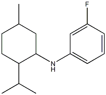 3-fluoro-N-[5-methyl-2-(propan-2-yl)cyclohexyl]aniline Struktur