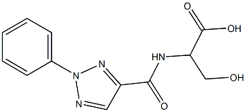 3-hydroxy-2-[(2-phenyl-2H-1,2,3-triazol-4-yl)formamido]propanoic acid Struktur