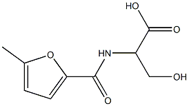 3-hydroxy-2-[(5-methylfuran-2-yl)formamido]propanoic acid Struktur