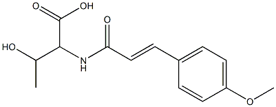 3-hydroxy-2-{[(2E)-3-(4-methoxyphenyl)prop-2-enoyl]amino}butanoic acid Struktur