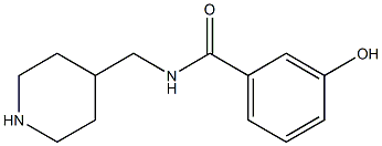 3-hydroxy-N-(piperidin-4-ylmethyl)benzamide Struktur