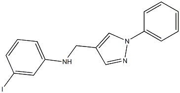 3-iodo-N-[(1-phenyl-1H-pyrazol-4-yl)methyl]aniline Struktur