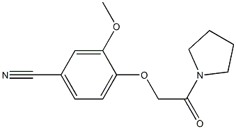 3-methoxy-4-(2-oxo-2-pyrrolidin-1-ylethoxy)benzonitrile Struktur