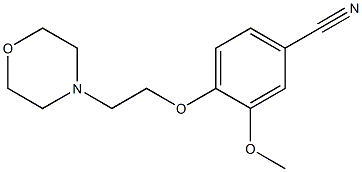 3-methoxy-4-[2-(morpholin-4-yl)ethoxy]benzonitrile Struktur