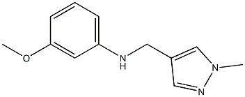 3-methoxy-N-[(1-methyl-1H-pyrazol-4-yl)methyl]aniline Struktur