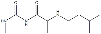 3-methyl-1-{2-[(3-methylbutyl)amino]propanoyl}urea Struktur