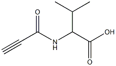 3-methyl-2-(propioloylamino)butanoic acid Struktur