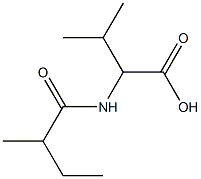 3-methyl-2-[(2-methylbutanoyl)amino]butanoic acid Struktur