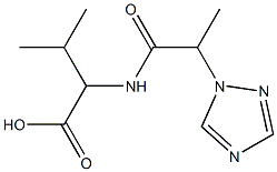 3-methyl-2-[2-(1H-1,2,4-triazol-1-yl)propanamido]butanoic acid Struktur