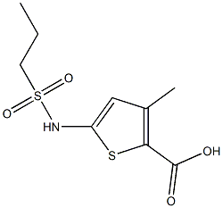 3-methyl-5-[(propylsulfonyl)amino]thiophene-2-carboxylic acid Struktur