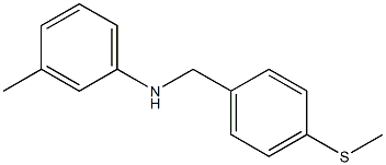 3-methyl-N-{[4-(methylsulfanyl)phenyl]methyl}aniline Struktur