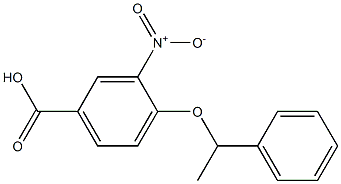 3-nitro-4-(1-phenylethoxy)benzoic acid Struktur