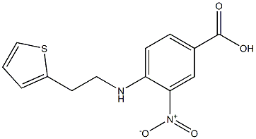 3-nitro-4-{[2-(thiophen-2-yl)ethyl]amino}benzoic acid Struktur