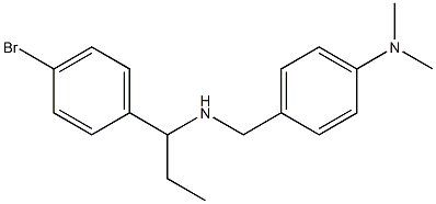 4-({[1-(4-bromophenyl)propyl]amino}methyl)-N,N-dimethylaniline Struktur