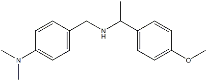 4-({[1-(4-methoxyphenyl)ethyl]amino}methyl)-N,N-dimethylaniline Struktur