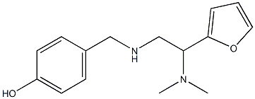 4-({[2-(dimethylamino)-2-(furan-2-yl)ethyl]amino}methyl)phenol Struktur