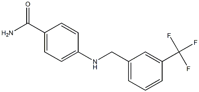 4-({[3-(trifluoromethyl)phenyl]methyl}amino)benzamide Struktur