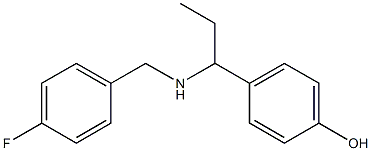 4-(1-{[(4-fluorophenyl)methyl]amino}propyl)phenol Struktur