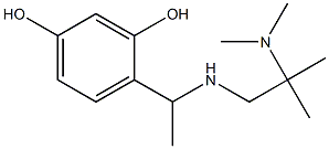 4-(1-{[2-(dimethylamino)-2-methylpropyl]amino}ethyl)benzene-1,3-diol Struktur