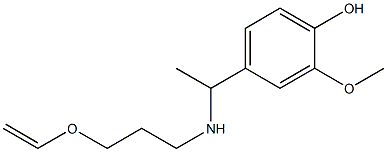 4-(1-{[3-(ethenyloxy)propyl]amino}ethyl)-2-methoxyphenol Struktur